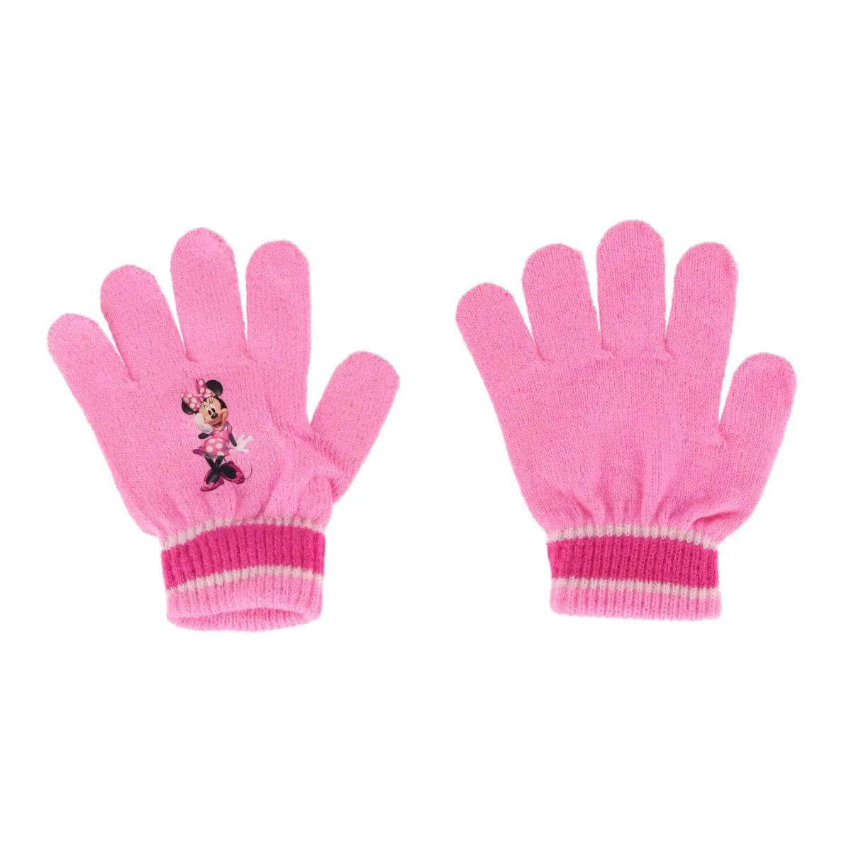 Textiel Trade Girl's One Size Fits Most Disney Minnie Mouse Hat and Glove Winter Set