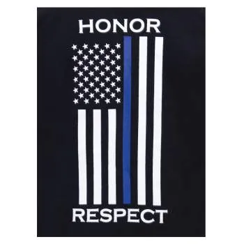 Thin Blue Line Honor and Respect Long Sleeve T-Shirt