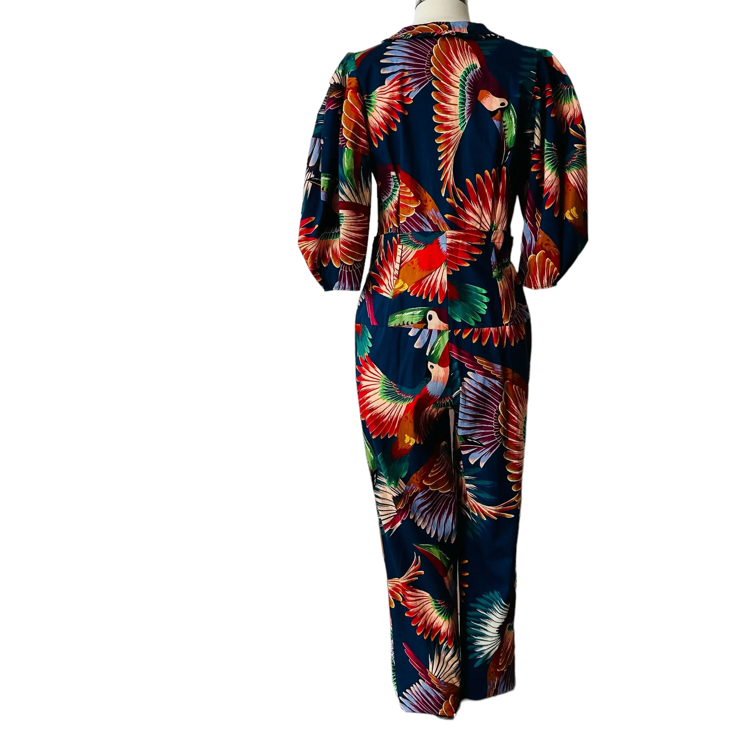 Tropical Print Jumpsuit - S