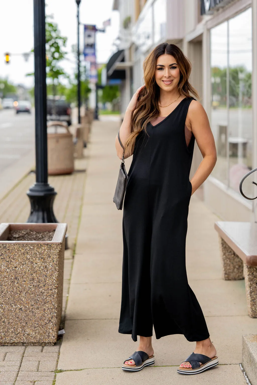 V-Neck Tank Jumpsuit