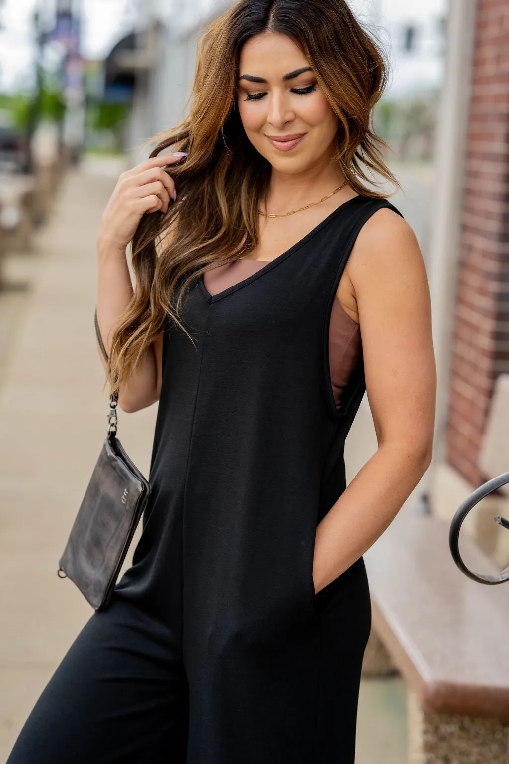 V-Neck Tank Jumpsuit