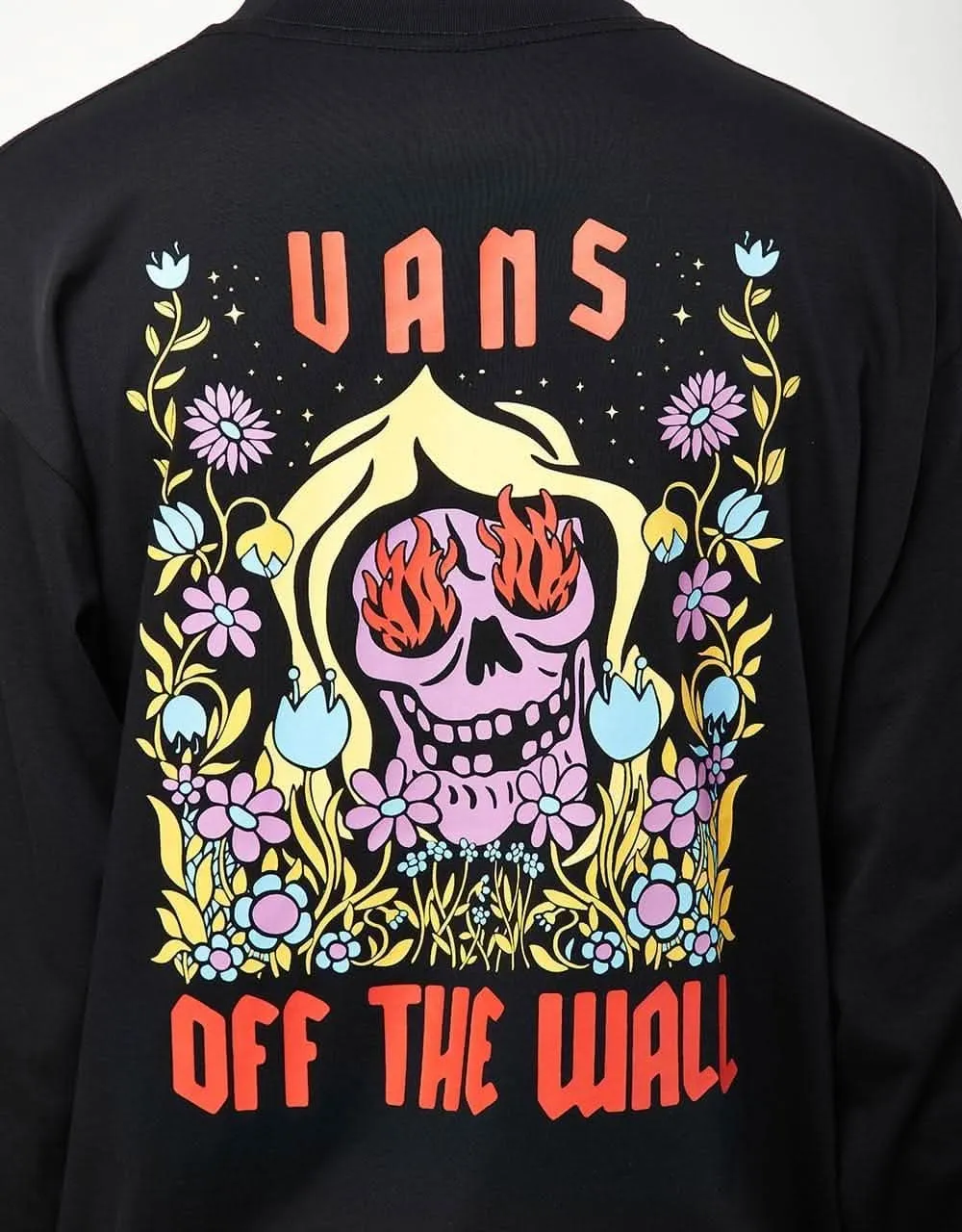 Vans Flaming Flowers L/S T-Shirt - Black