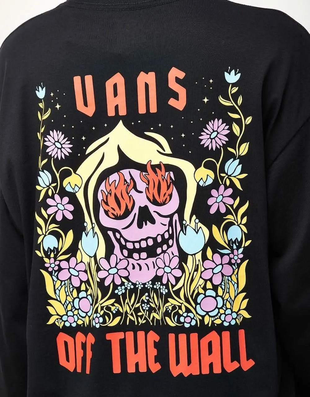 Vans Flaming Flowers L/S T-Shirt - Black