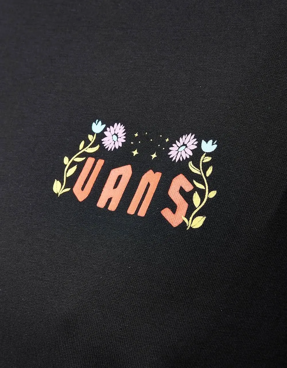 Vans Flaming Flowers L/S T-Shirt - Black