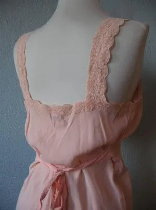 Women's 30s 40s Nightgown and Bed Jacket Pink Rayon and Silk Vintage Small Barbizon VFG