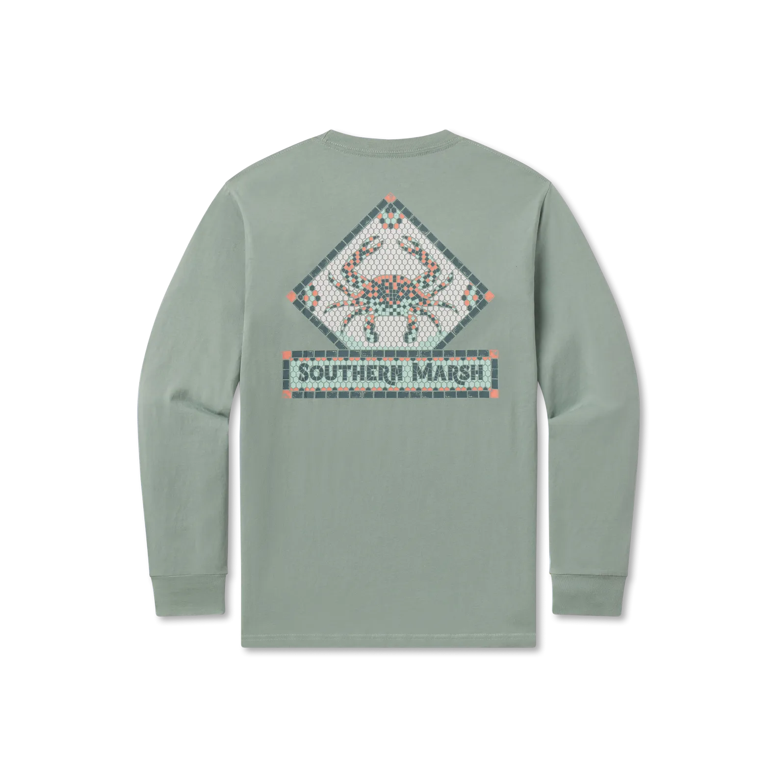 Youth Mosaic Crab Tee - Long Sleeve