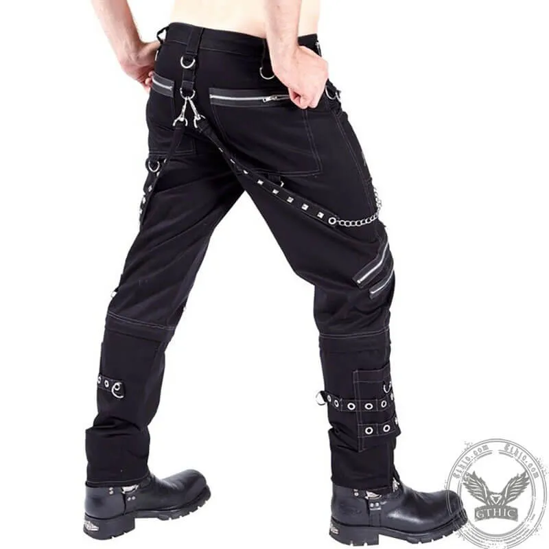 Zipper Chain Cotton Punk Pants